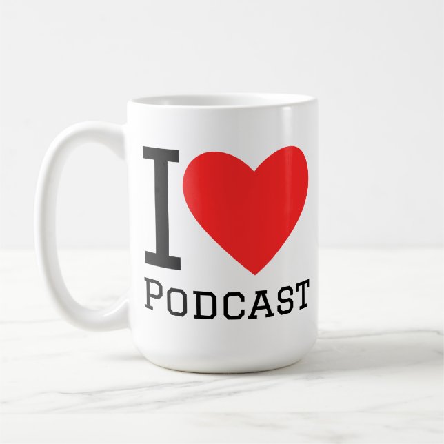 I love podcast coffee mug (Left)