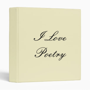 I Love Poetry Classeur (Cream & Black)