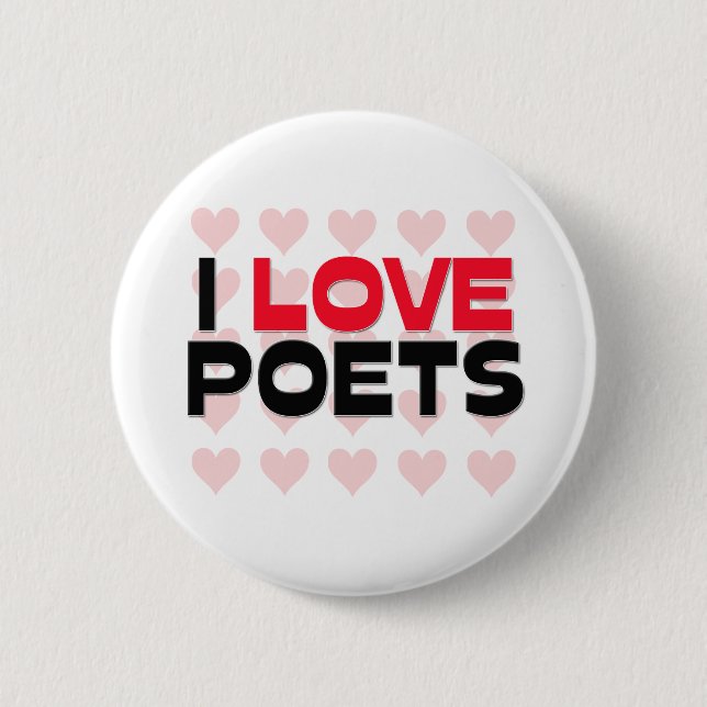 I LOVE POETS 2 INCH ROUND BUTTON (Front)