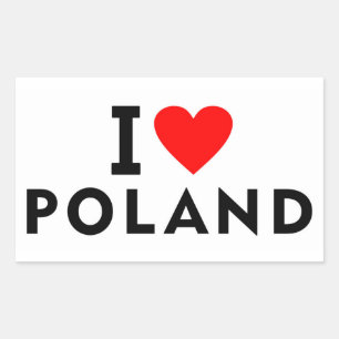 I love Poland country like heart travel tourism Sticker