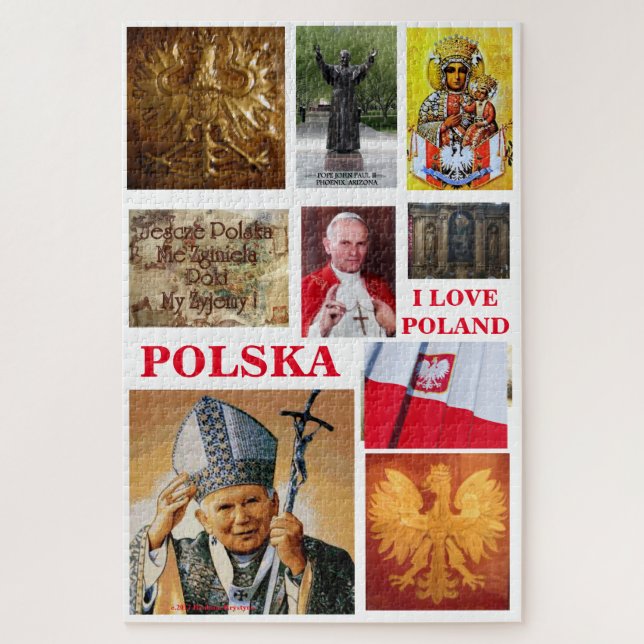 I LOVE POLAND,,,POLISH ICONS JIGSAW PUZZLE (Vertical)