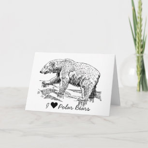 I Love Polar Bears Card