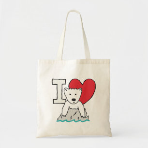 I Love Polar Bears Tote Bag