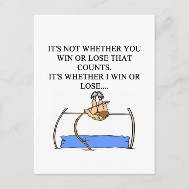 i love pole vaulting postcard (Front)