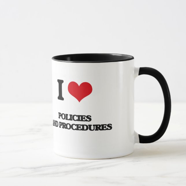 I Love Policies And Procedures Mug (Right)
