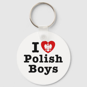 I Love Polish Boys Keychain