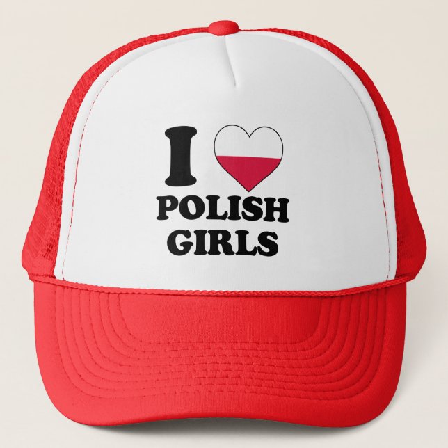 I love Polish Girls Trucker Hat (Front)