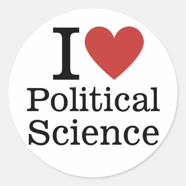 I ❤️ Love Political Science for Students/Faculty Classic Round Sticker (Front)