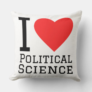 I love political science throw pillow