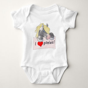 I love Ponies! Baby Bodysuit