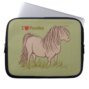 I Love Ponies Laptop Sleeve
