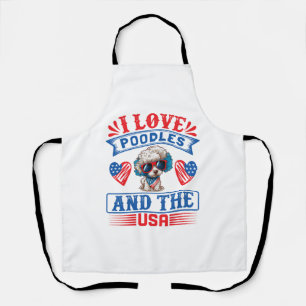 I love Poodles and the USA 01 Apron