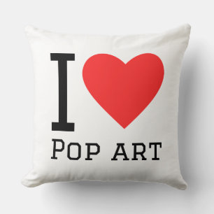 I love pop art throw pillow