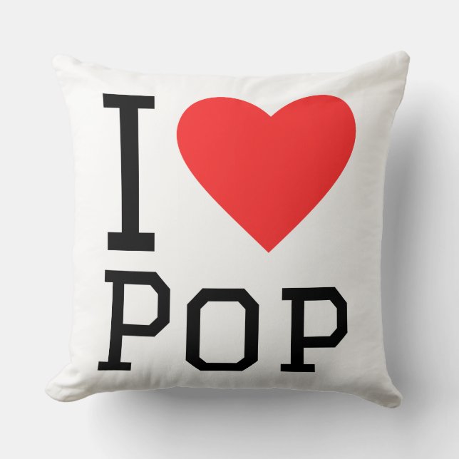 I love pop throw pillow (Front)