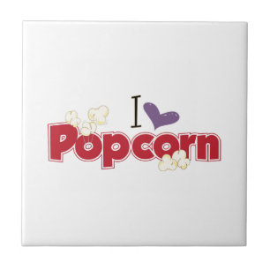 I Love Popcorn Tile