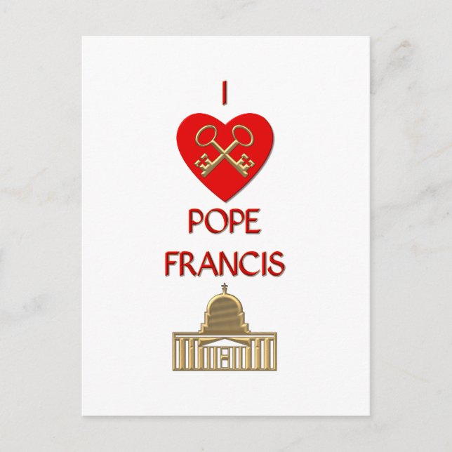 I Love Pope Francis Postcard (Front)