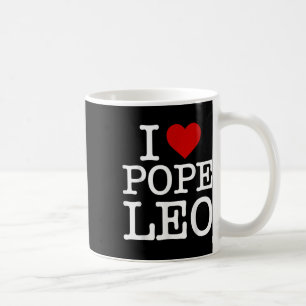I Love Pope Leo Xiv Retro Vintage I Love Heart Pop Coffee Mug