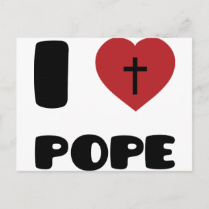 I Love Pope Postcard