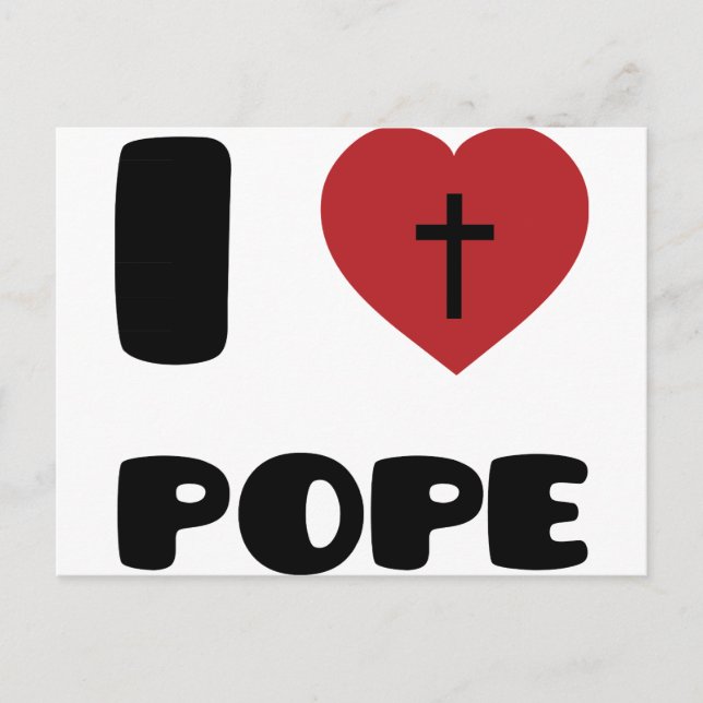 I Love Pope Postcard (Front)