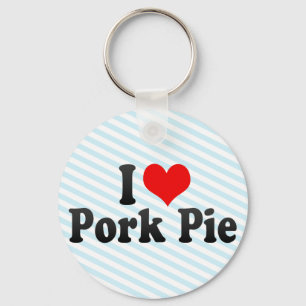 I Love Pork Pie Keychain