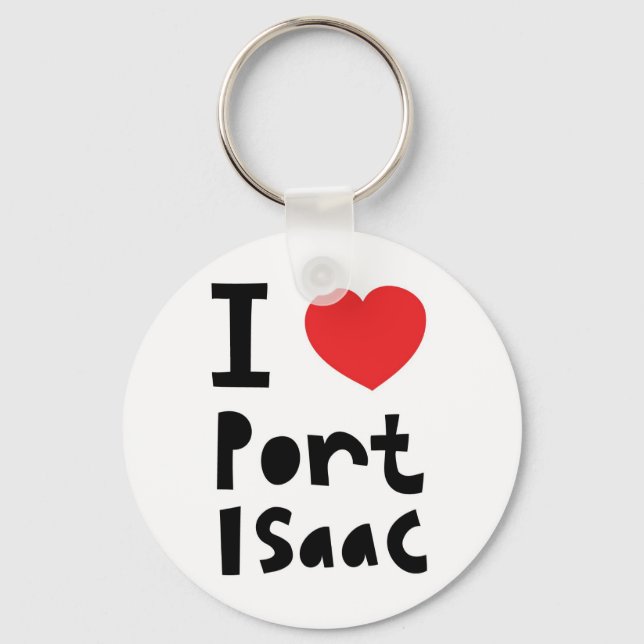 I love Port Isaac Keychain (Front)