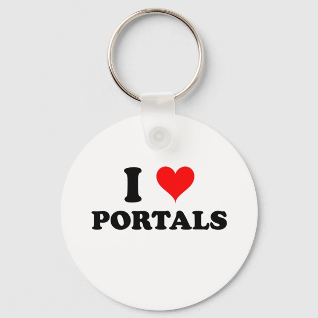 I Love Portals Keychain (Front)