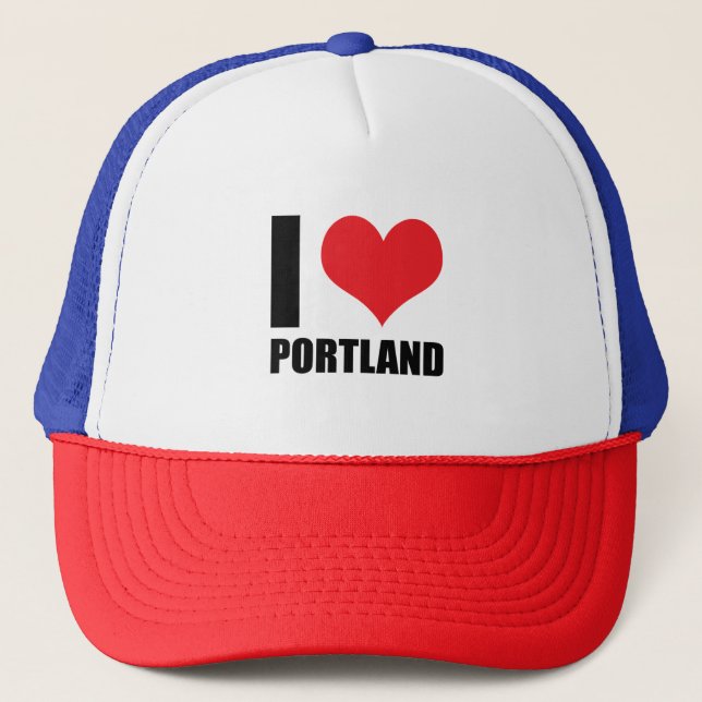 I love Portland  Trucker Hat (Front)