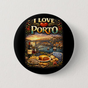 I Love Porto 2 Inch Round Button