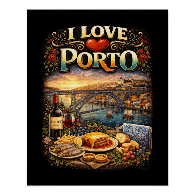 I Love Porto Poster (Front)