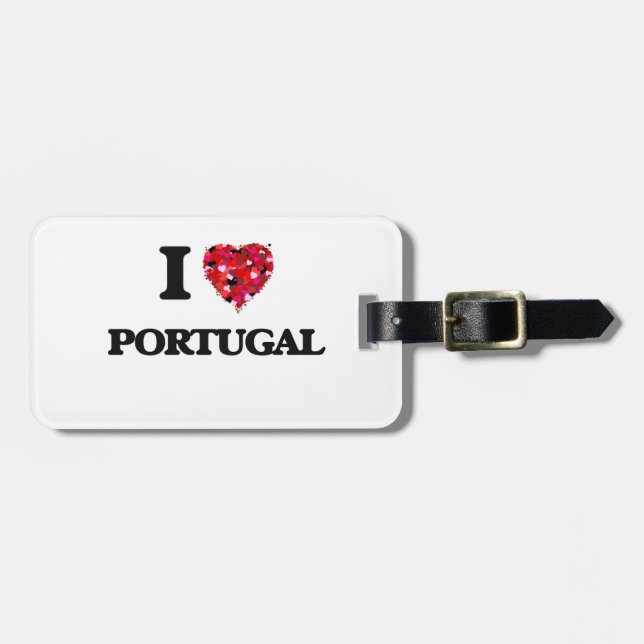 I Love Portugal Luggage Tag (Front Horizontal)