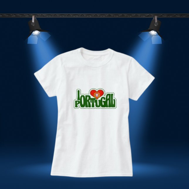 I Love Portugal Womens White  T-Shirt (Creator Uploaded)