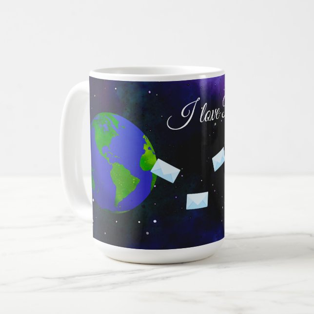 I Love Postcrossing ll - 15 oz. Mug (Front Left)
