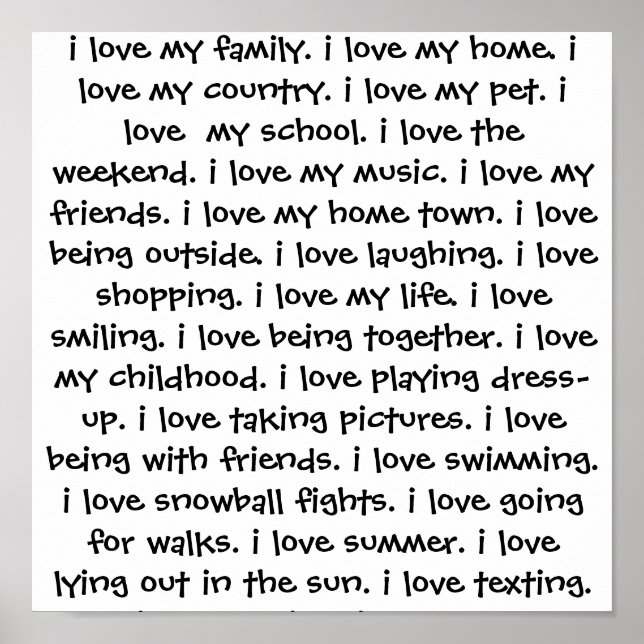 i love... poster (Front)