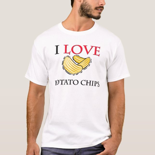 I Love Potato Chips T-Shirt (Front)
