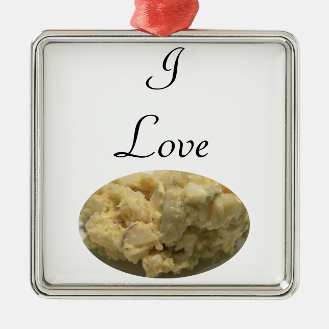 I Love Potato Salad Metal Ornament (Front)