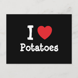 I love Potatoes heart T-Shirt Postcard
