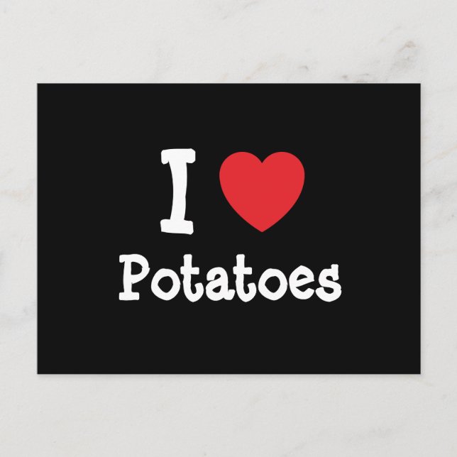 I love Potatoes heart T-Shirt Postcard (Front)