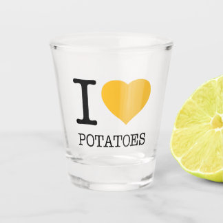 I LOVE POTATOES SHOT GLASS