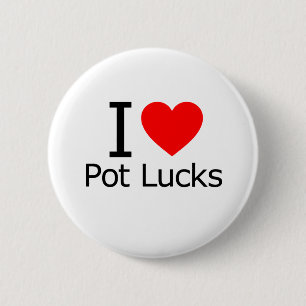 I Love Potlucks 2 Inch Round Button