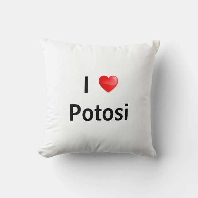 I love Potosi Throw Pillow (Front)