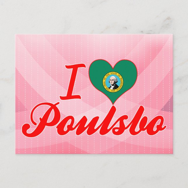 I Love Poulsbo, Washington Postcard (Front)