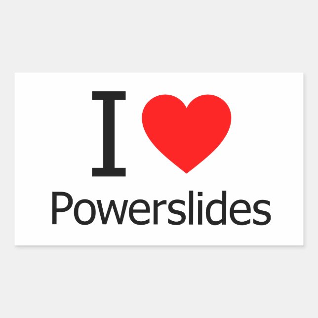 I Love Powerslides Sticker (Front)