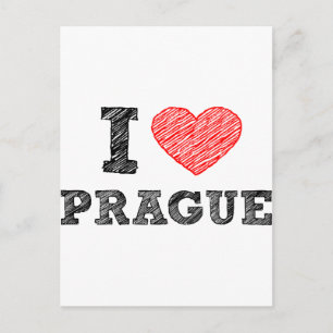 I Love Prague Postcard