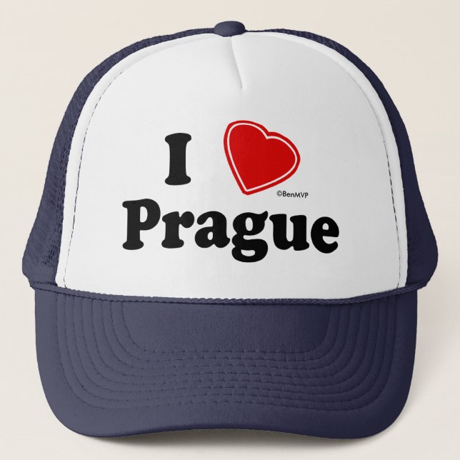 I Love Prague Trucker Hat (Front)