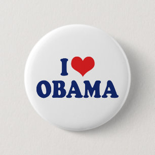 I Love President Obama 2 Inch Round Button