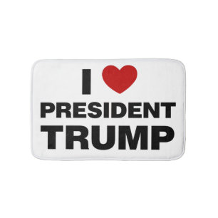 I Love President Trump Heart Bath Mat