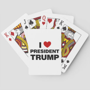 I Love President Trump Heart Playing Cards