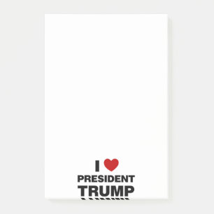 I Love President Trump Heart Post-it Notes