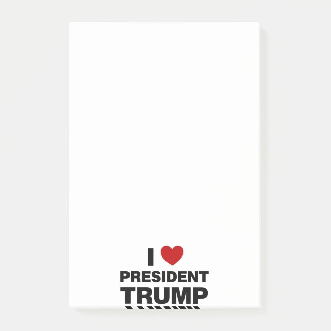 I Love President Trump Heart Post-it Notes (Front)
