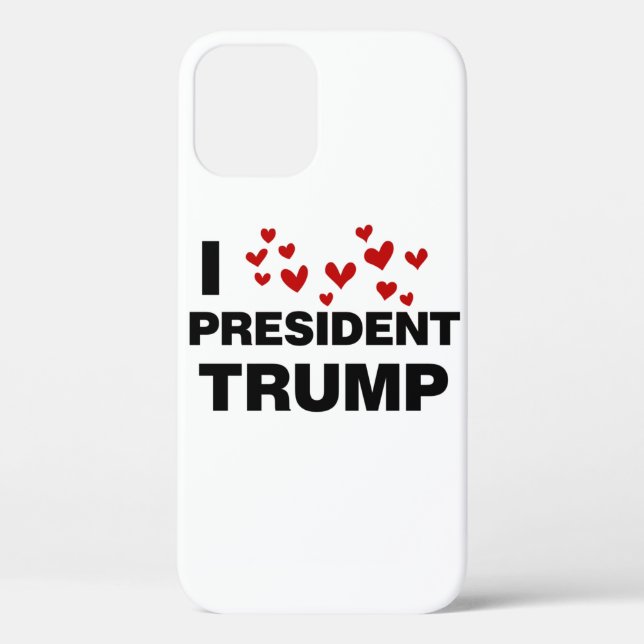 I Love President Trump Hearts Case-Mate iPhone Case (Back)